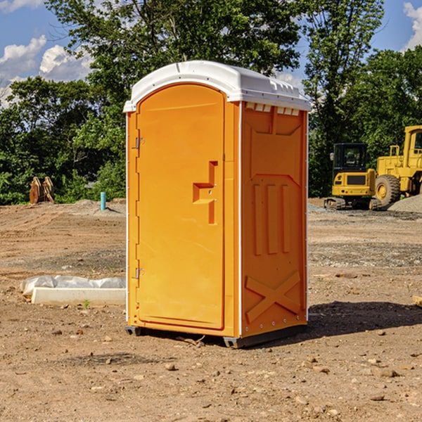 how often are the porta potties cleaned and serviced during a rental period in Bermuda Dunes California